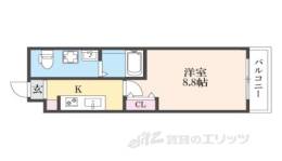 THE GARNET SUITE RESIDENCE山科WEST間取り図面
