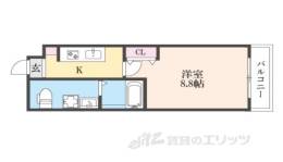 THE GARNET SUITE RESIDENCE山科WEST間取り図面