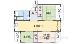 近鉄東生駒ガーデンハイツC棟間取り図面