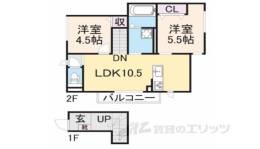 エルミタージュ下鴨東間取り図面