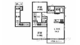 ラフィーネ三室参番館Ａ間取り図面