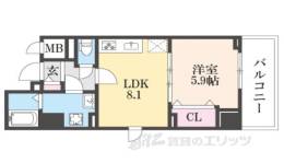 ココ　クレメント1間取り図面