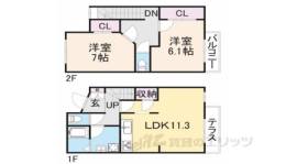 メゾネットハウスアメニティ間取り図面