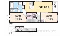 ベルプロムナード湖南２間取り図面