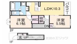 ベルプロムナード湖南２間取り図面