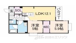 シャーメゾン八戸ノ里間取り図面