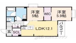 シャーメゾン八戸ノ里間取り図面