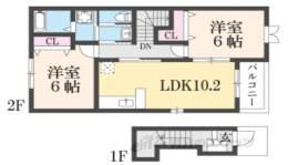 ヴィラ　アンソレイエ３間取り図面