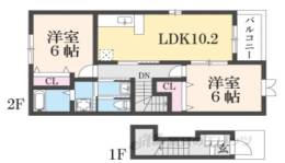ヴィラ　アンソレイエ３間取り図面