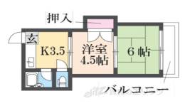 ハイツ北之町Ｂ棟間取り図面