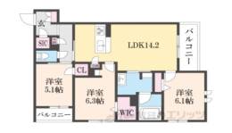 シャーメゾン　シャルム本町間取り図面
