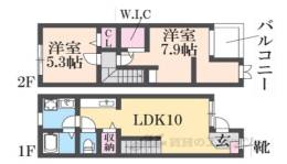メゾネットエスペランサ間取り図面