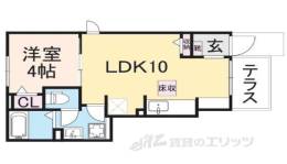 カーサコルティーレ　２間取り図面