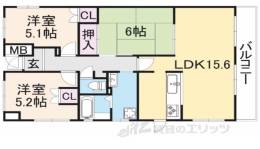 ライフヒルズ富雄間取り図面