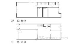 下京区花畑町1棟貸テナント間取り図面