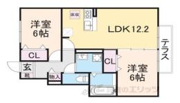 セレッソ　パティオ２間取り図面