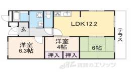 東生駒北ガーデンハイツ28号棟間取り図面