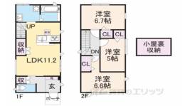 竹田内畑町172-10貸家間取り図面
