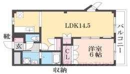 メルヴェール１間取り図面