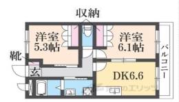 明和マンション１間取り図面