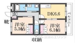 明和マンション１間取り図面