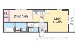 Ｄ－ＲＯＯＭ深草小久保町Ｃ間取り図面