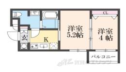 MJC京都西大路１間取り図面
