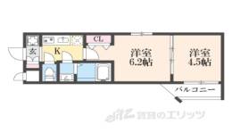 MJC京都西大路１間取り図面