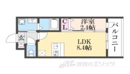 MJC京都西大路１間取り図面