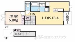 クリスタルガーデン　カラー間取り図面