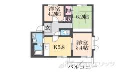 ウエストヒルズ秋篠Ｂ間取り図面