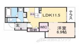 サニーフラット黒岡B棟間取り図面