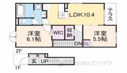 サニーフラット黒岡B棟間取り図面