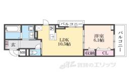 GL MINAKUCHI １間取り図面