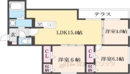 ルピナス嵯峨嵐山間取り図面