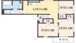 ルピナス嵯峨嵐山間取り図面