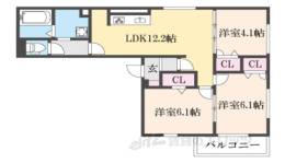 ルピナス嵯峨嵐山間取り図面