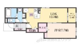 ウォーク，ドント　ラン間取り図面