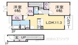 サンリット　ヴィラＢ間取り図面