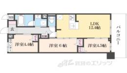 （仮称）Ｄ－ＲＯＯＭ左京区一乗寺樋ノ口町間取り図面