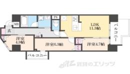 （仮称）Ｄ－ＲＯＯＭ左京区一乗寺樋ノ口町間取り図面