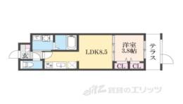 Ｇｒａｃｉａｓ　Ｃｏｕｒｔ山科ミュー間取り図面
