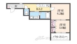 Ｇｒａｃｉａｓ　Ｃｏｕｒｔ山科ミュー間取り図面