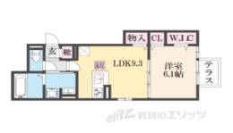GRAMM京都紫竹A棟間取り図面