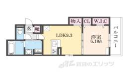 GRAMM京都紫竹A棟間取り図面