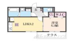 GRAMM京都紫竹A棟間取り図面