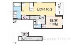 ユーアイ・ハイツ池田３間取り図面