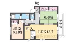 エヴァーグリーン西大和A間取り図面