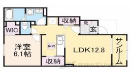 メゾンフランC間取り図面