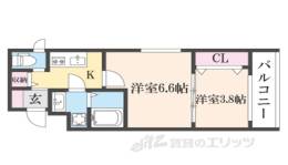 MJC京都西大路２間取り図面